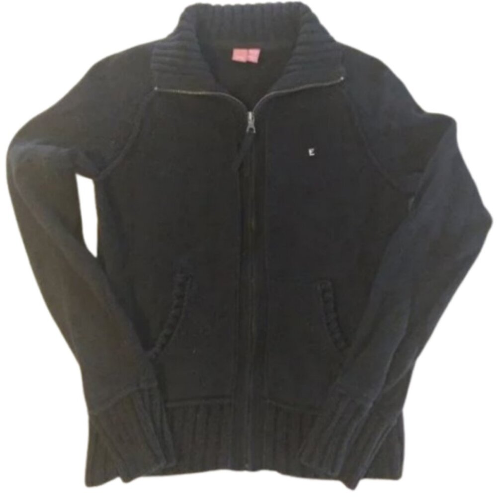 Esprit Dark Blue Zip Front Cardigan Size Medium